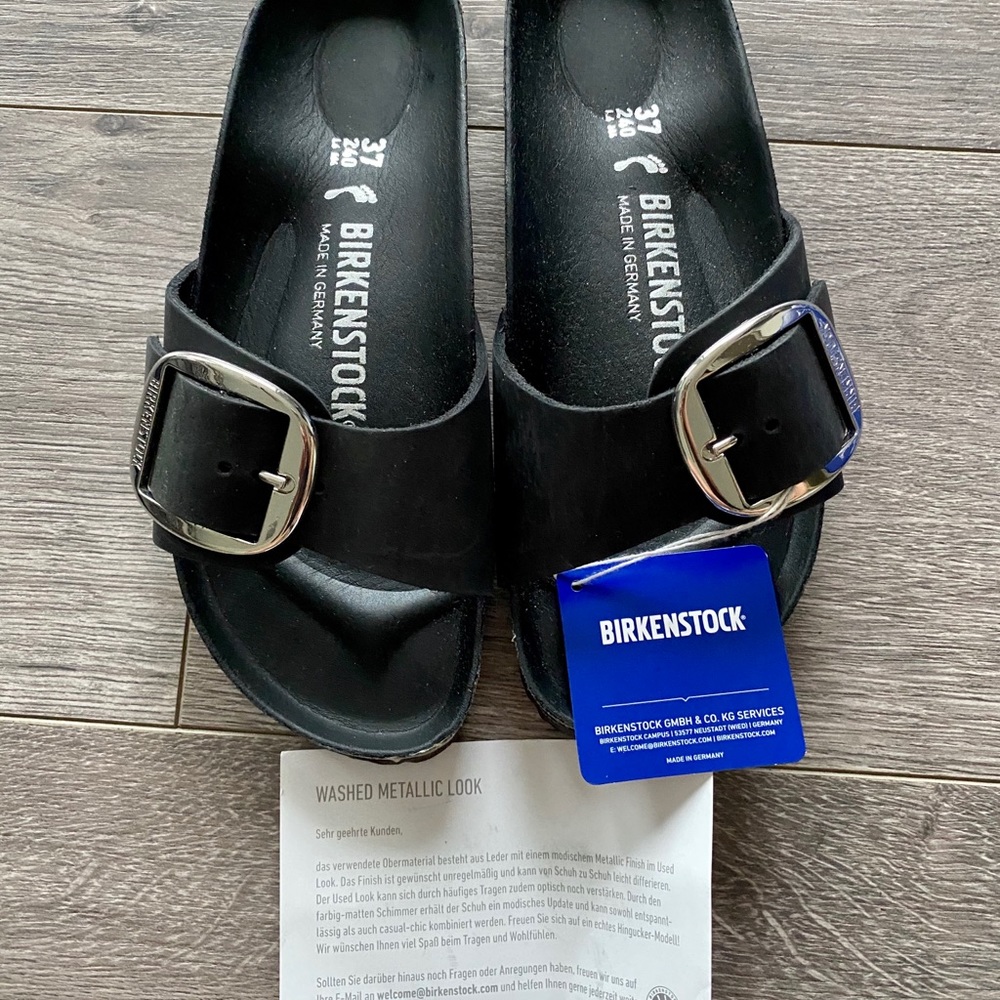 New in Box Birkenstkock Madrid Big Buckle -size 37